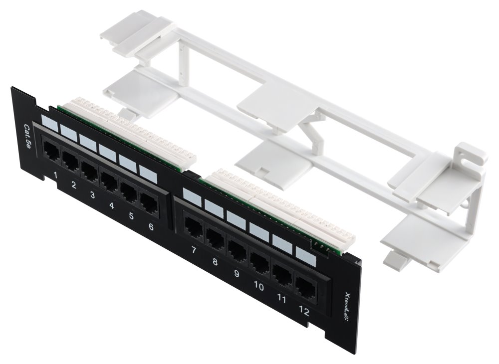 XtendLan Patch panel na zeď, 12 portů, CAT5E PPWM-12C5EU