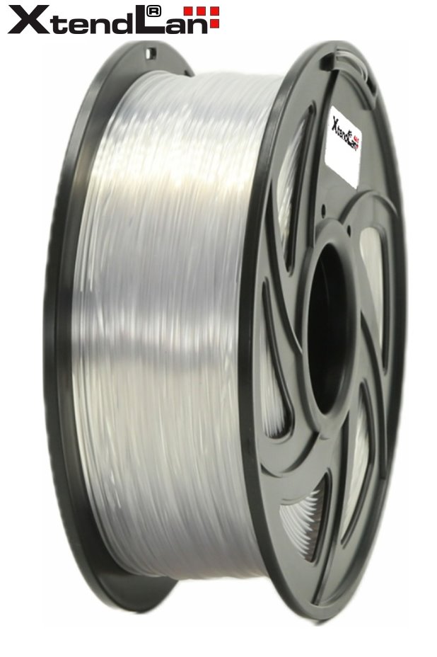 XtendLAN PETG filament 1,75mm průhledný bílý/natural 1kg 3DF-PETG1.75-TPN 1kg