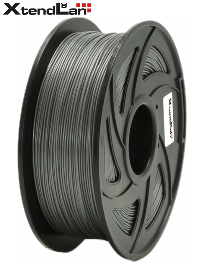 XtendLAN PETG filament 1,75mm stříbrný 1kg 3DF-PETG1.75-SL 1kg