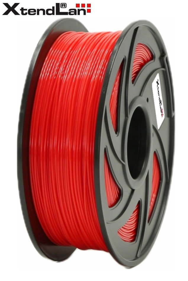 XtendLAN PETG filament 1,75mm zářivě červený 1kg 3DF-PETG1.75-FRD 1kg