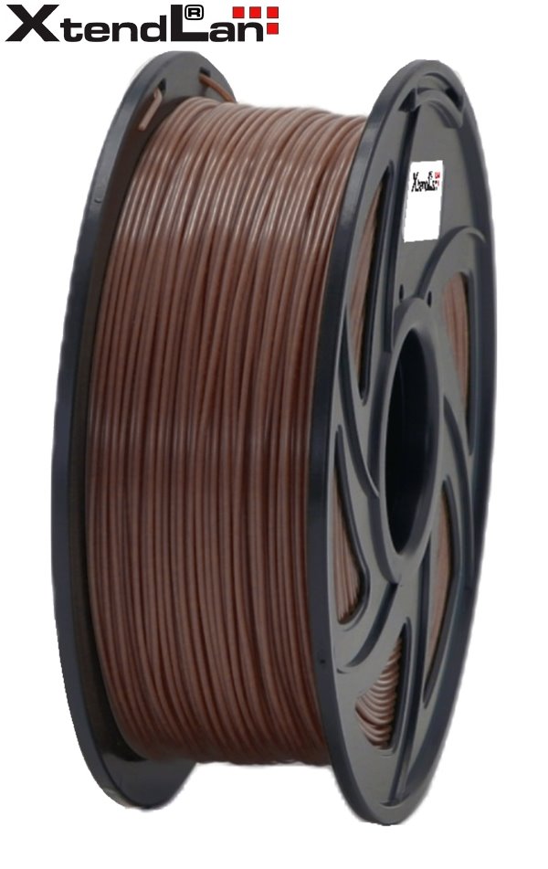 XtendLAN PLA filament 1,75mm hnědý 1kg 3DF-PLA1.75-BN 1kg