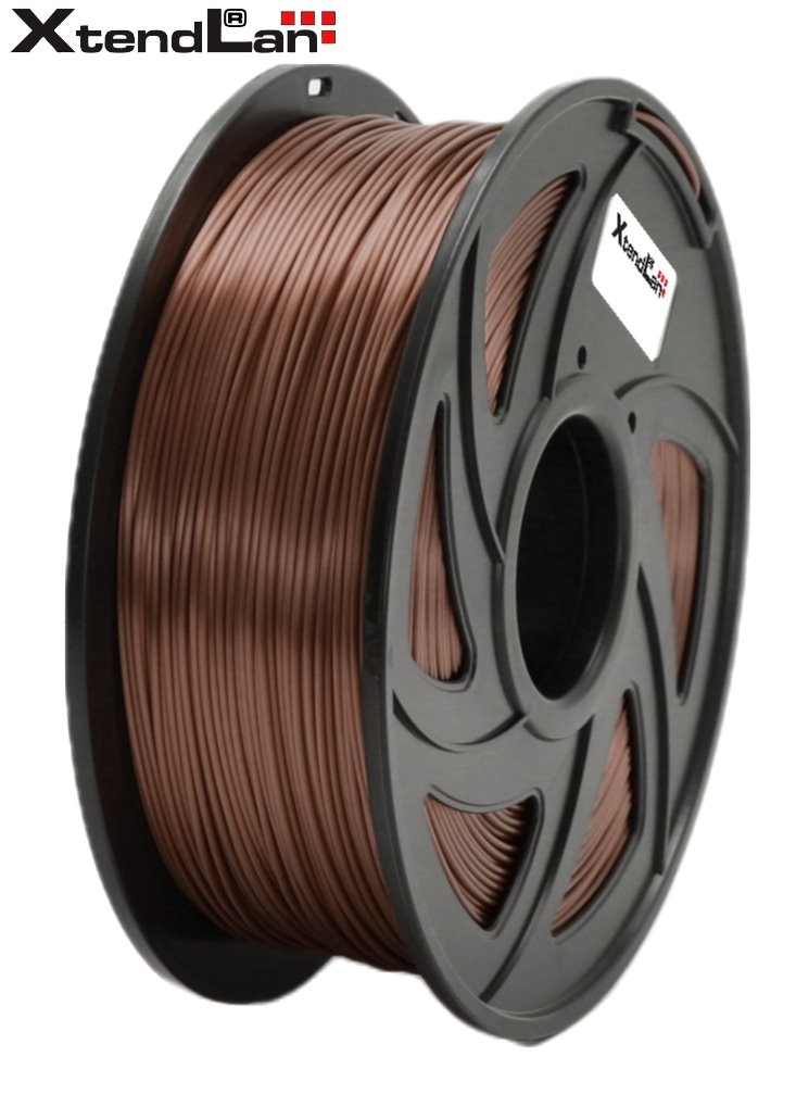 XtendLAN PLA filament 1,75mm lesklý měděné barvy 1kg 3DF-PLA1.75-SCR 1kg