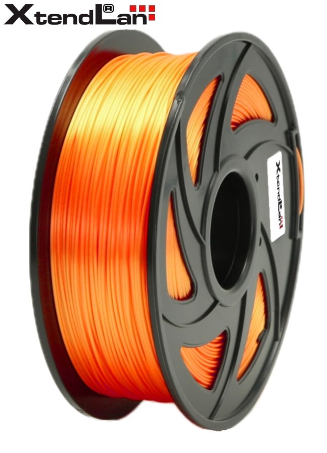 XtendLAN PLA filament 1,75mm lesklý oranžový 1kg 3DF-PLA1.75-SOR 1kg