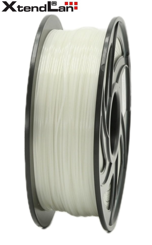 XtendLAN PLA filament 1,75mm průhledný bílý/natural 1kg 3DF-PLA1.75-TPN 1kg