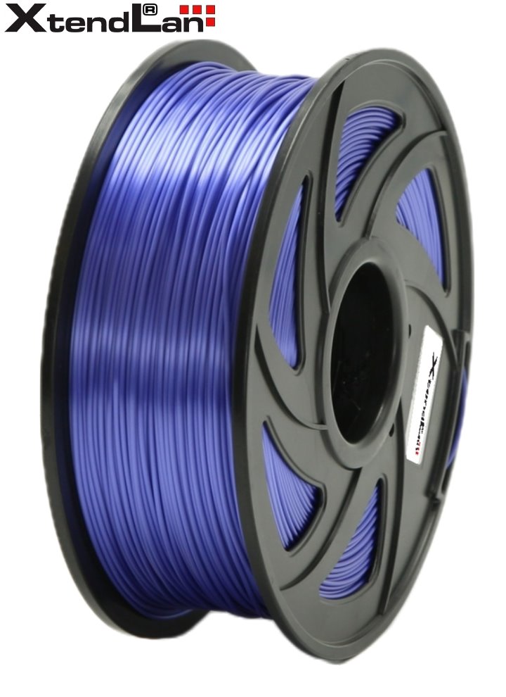 XtendLAN PLA filament 1,75mm průhledný fialový 1kg 3DF-PLA1.75-TPL 1kg