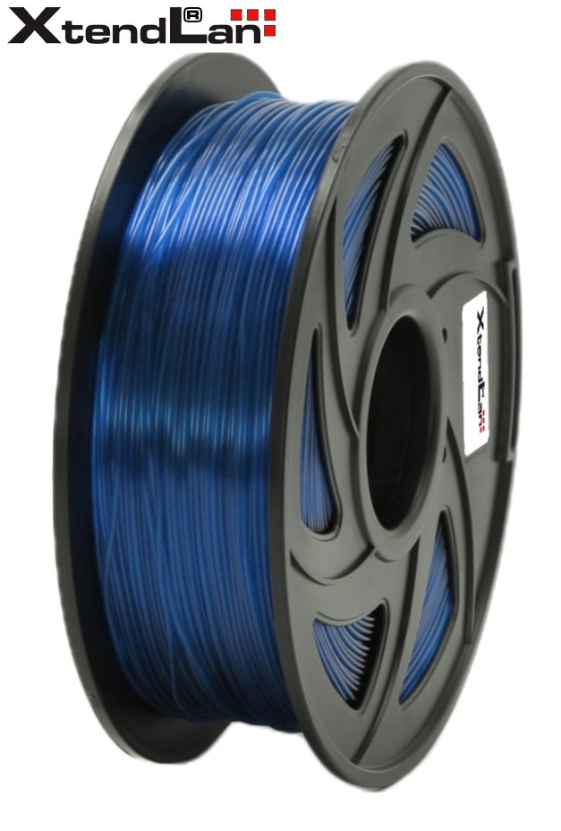 XtendLAN PLA filament 1,75mm průhledný modrý 1kg 3DF-PLA1.75-TBL 1kg