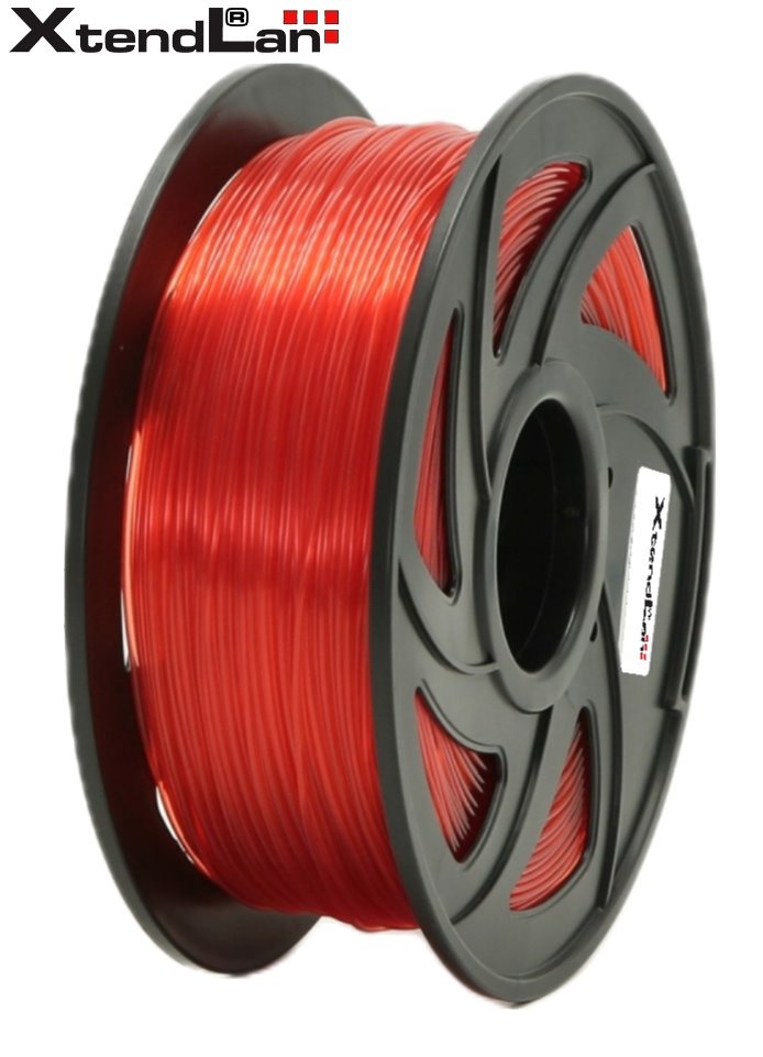 XtendLAN PLA filament 1,75mm průhledný oranžový 1kg 3DF-PLA1.75-TOR 1kg