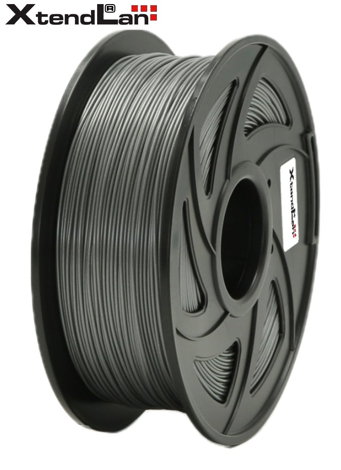 XtendLAN PLA filament 1,75mm stříbrný 1kg 3DF-PLA1.75-SL 1kg