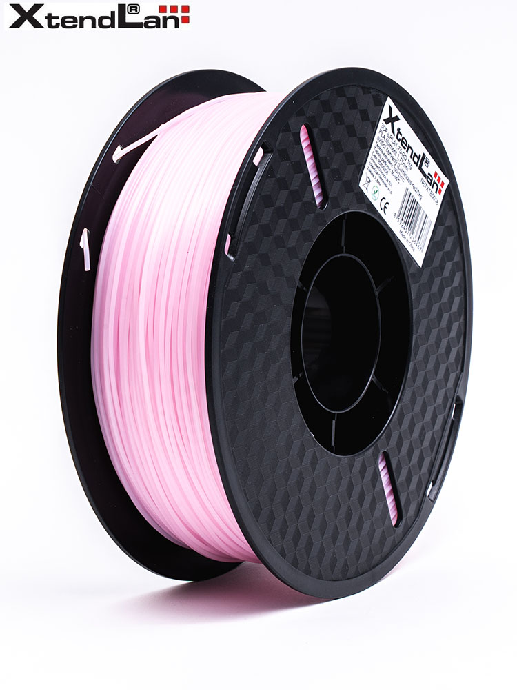 XtendLAN PLA filament 1,75mm svítící červený 1kg 3DF-LPLA1.75-RD 1kg