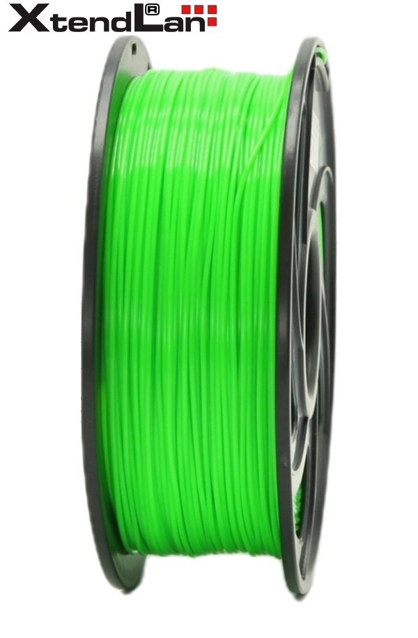 XtendLAN PLA filament 1,75mm zářivě zelený 1kg 3DF-PLA1.75-FGN 1kg