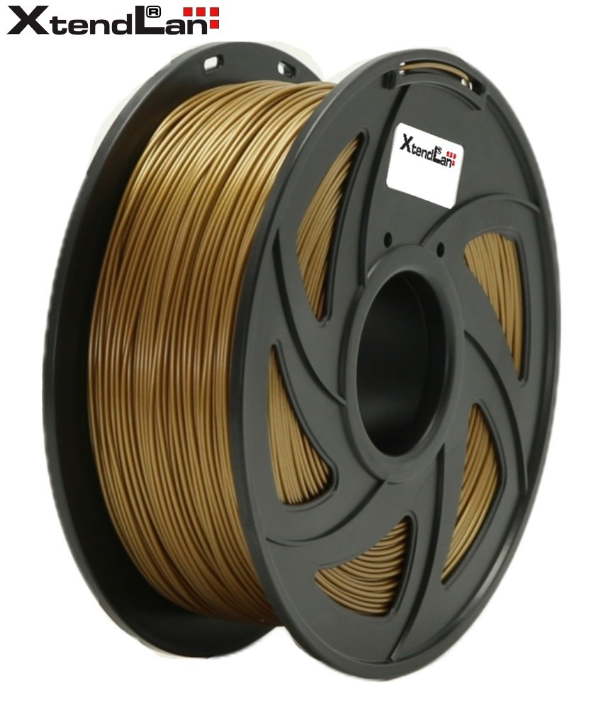 XtendLAN PLA filament 1,75mm zlatý 1kg 3DF-PLA1.75-GD 1kg