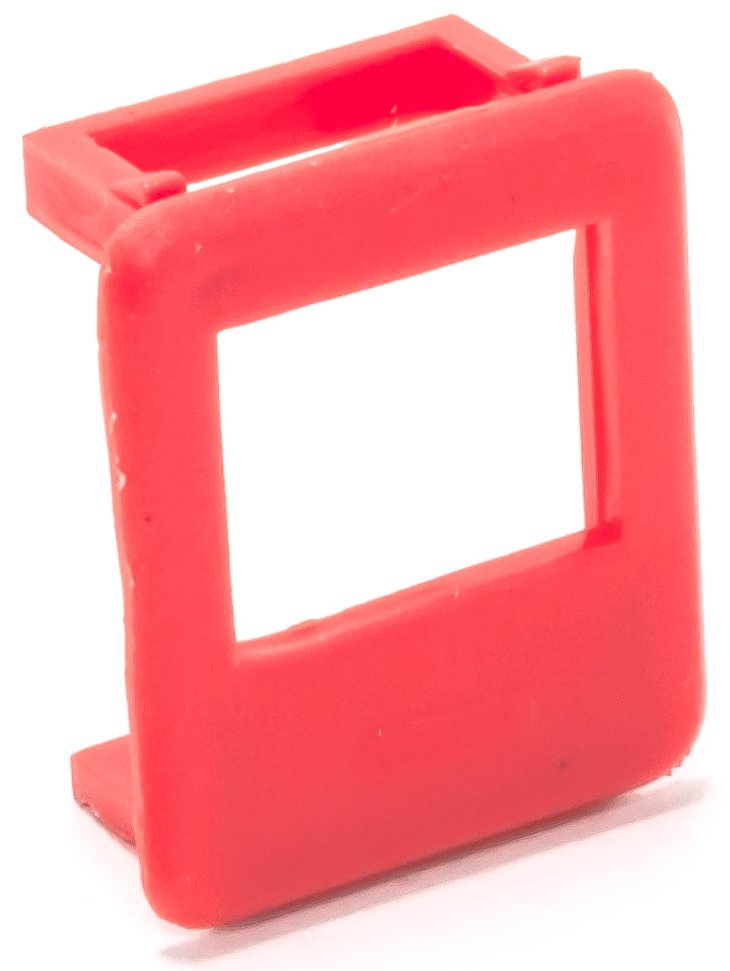 XtendLan Rámeček do patch panelu, pro UTP/STP keystone - červený - DOPRODEJ