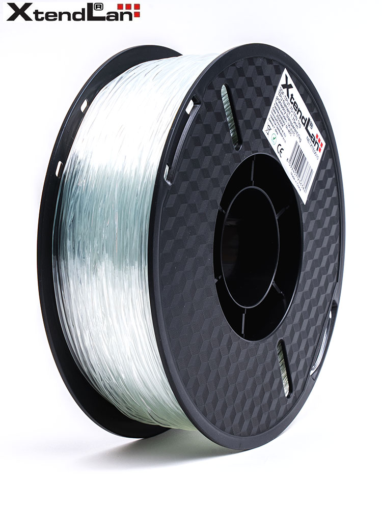 XtendLAN TPU filament 1,75mm průhledný 1kg 3DF-TPU1.75-TPN 1kg