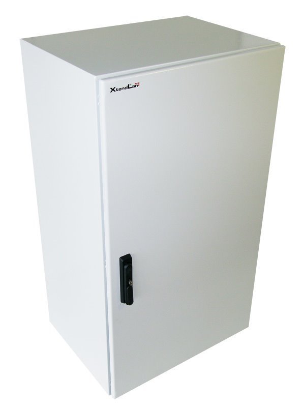 XtendLan Venkovní rozvaděč pro 19", 20U, hloubka 600mm, IP55, 3-bodový zámek, šedý WEH-20U-600-3L