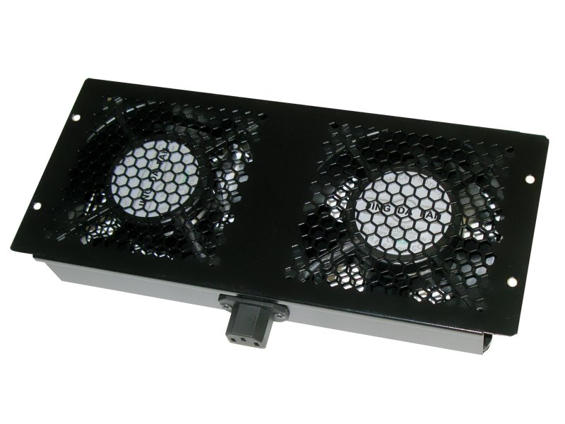 XtendLan Ventilace pro stojan. rozvaděče Telco hloubky 600,800,1000,1200mm, 2x ventilátor, napájecí kabel SFANG02-P