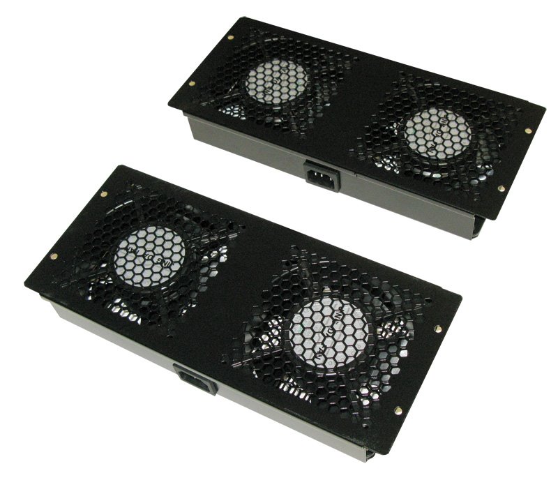 XtendLan Ventilace pro stojan. rozvaděče Telco hloubky 600,800,1000,1200mm, 4x ventilátor, napájecí kabel SFANG04-P