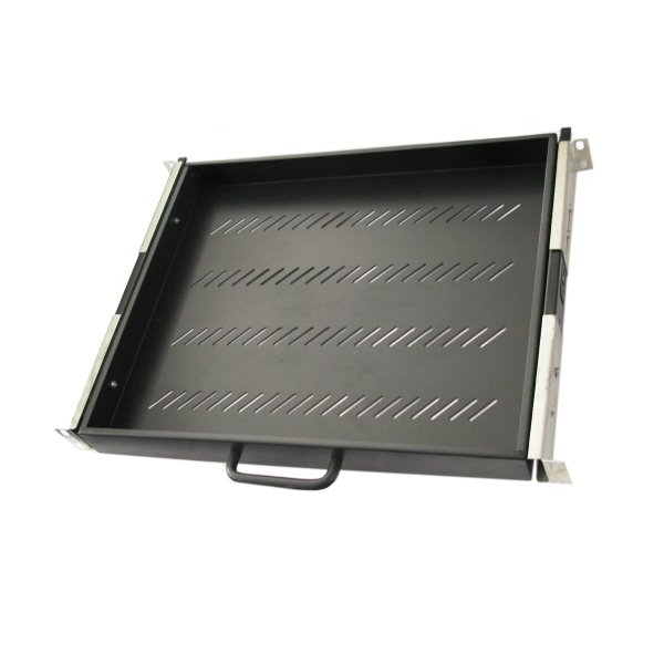 XtendLan Výsuvná police 1U, univerzální, černá, hloubka 350mm, plnovýsuvná BVPOLICE6035-NTB-P