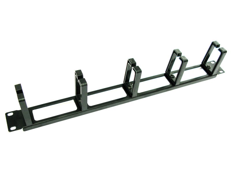 XtendLan Vyvazovací panel 1U, plastové úchyty,průchozí CMP1UPLAST-B-P