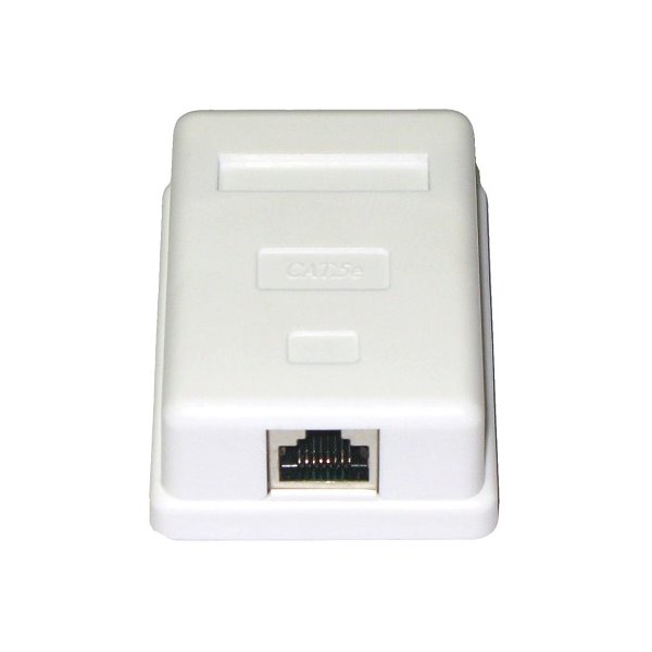 XtendLan Zásuvka 1x RJ-45, Cat5e, stíněná, na zeď, osazená