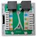 XtendLan Zásuvka 2x RJ-45, Cat5e, nestíněná, na zeď, spodní vývod, narážecí