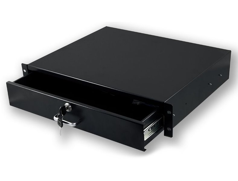 XtendLan Zásuvka na věci, 2U do police, hloubka 350mm ZASUV2U-BLACK