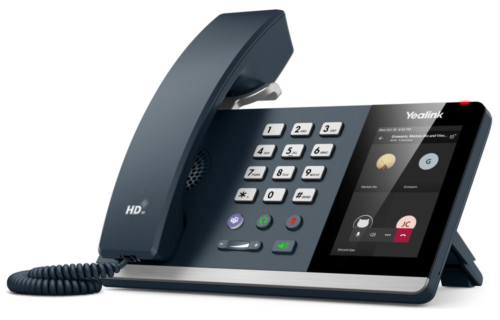 Yealink MP54 IP telefon, 4" barevný LCD dotykový displej, 2x GbE RJ45, PoE, Teams/SfB 10001270