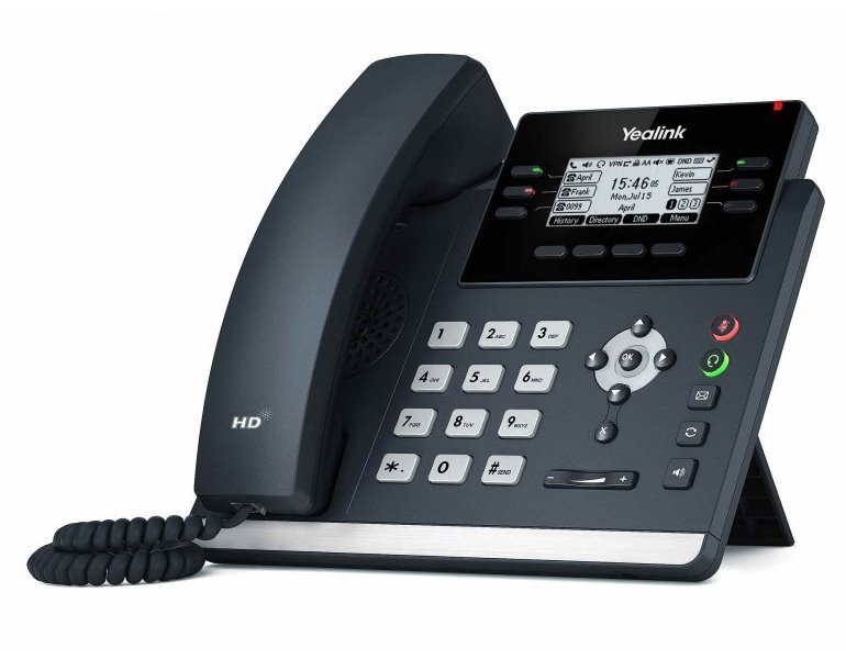 Yealink SIP-T42U SIP telefon, PoE, 2,7" 192x64 LCD, 15 prog.tl.,2xUSB, GigE