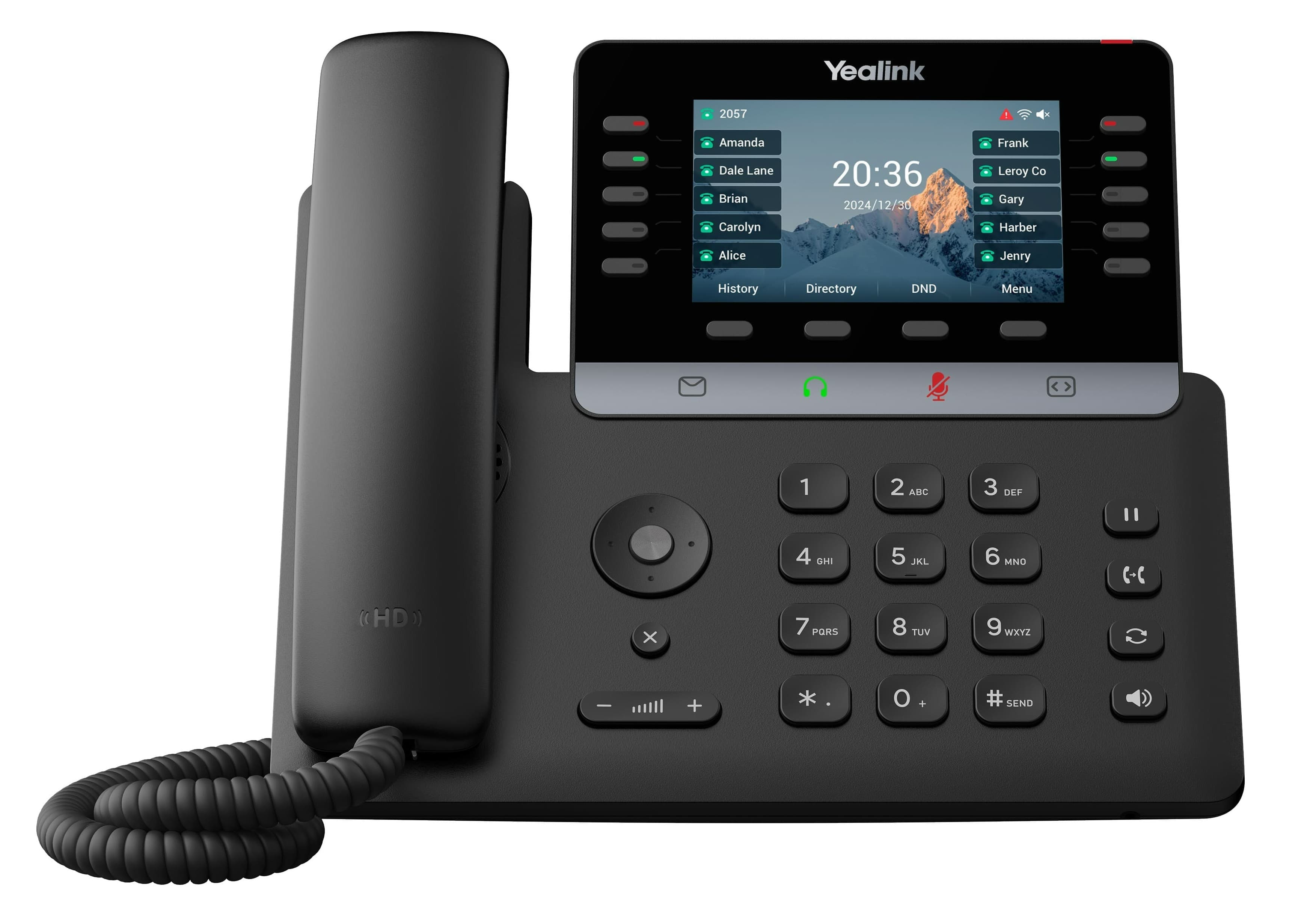 Yealink SIP-T74U SIP telefon, PoE, 16 SIP účtů, 4,3" bar. LCD, GigE, 2x USB