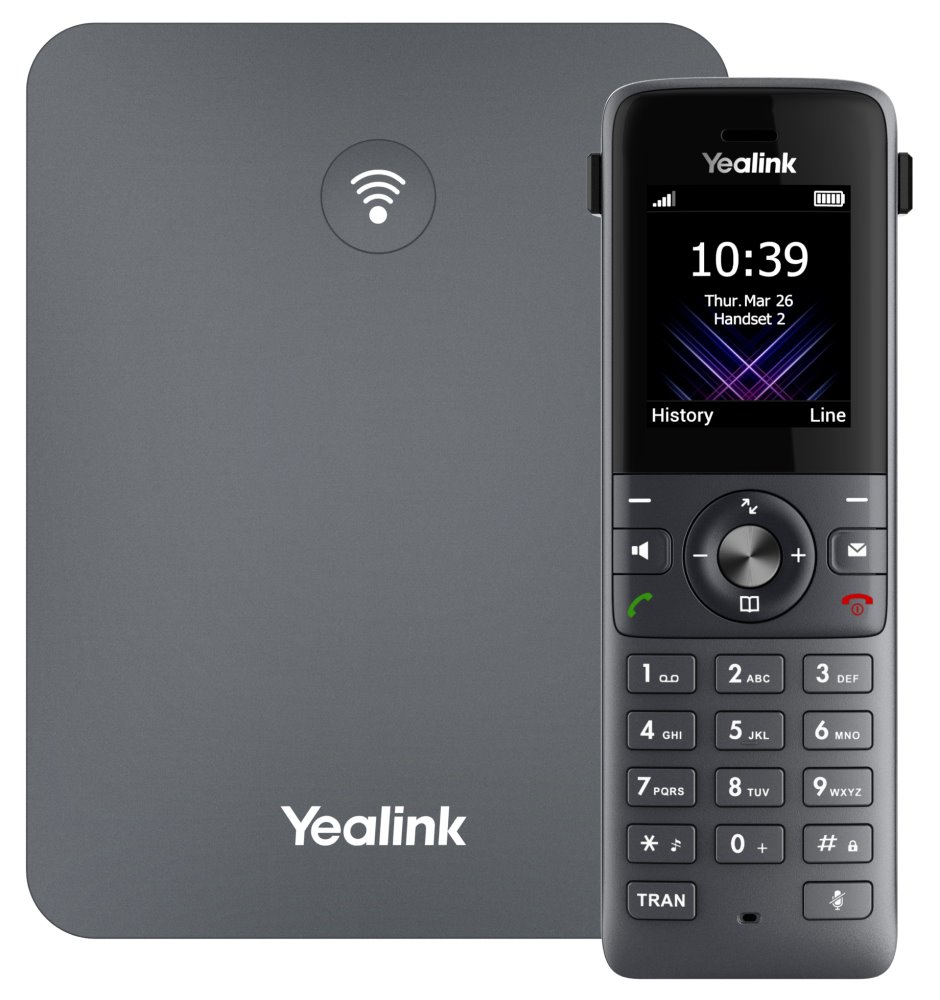 Yealink W73P, IP DECT báze+ručka, PoE, 1,8" barevný displej, až 10 ruček, 10x SIP 10001325