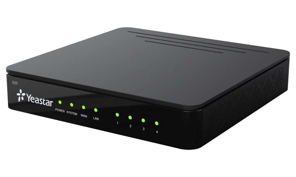 Yeastar S20, IP PBX, až 4 porty, 20 uživatelů, 10 hovorů 10000165