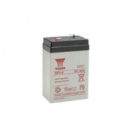 YUASA NP4-6 (6V; 4Ah; faston F4,7mm; životnost 5let) 13719