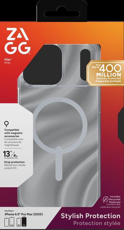 ZAGG Ochranný kryt Milan Snap Apple 17 Pro Max Glitter Swirl 702318995