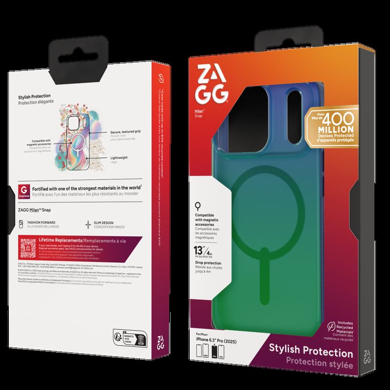 ZAGG Ochranný kryt Milan Snap Apple 17 Pro Raven Feather 702319014