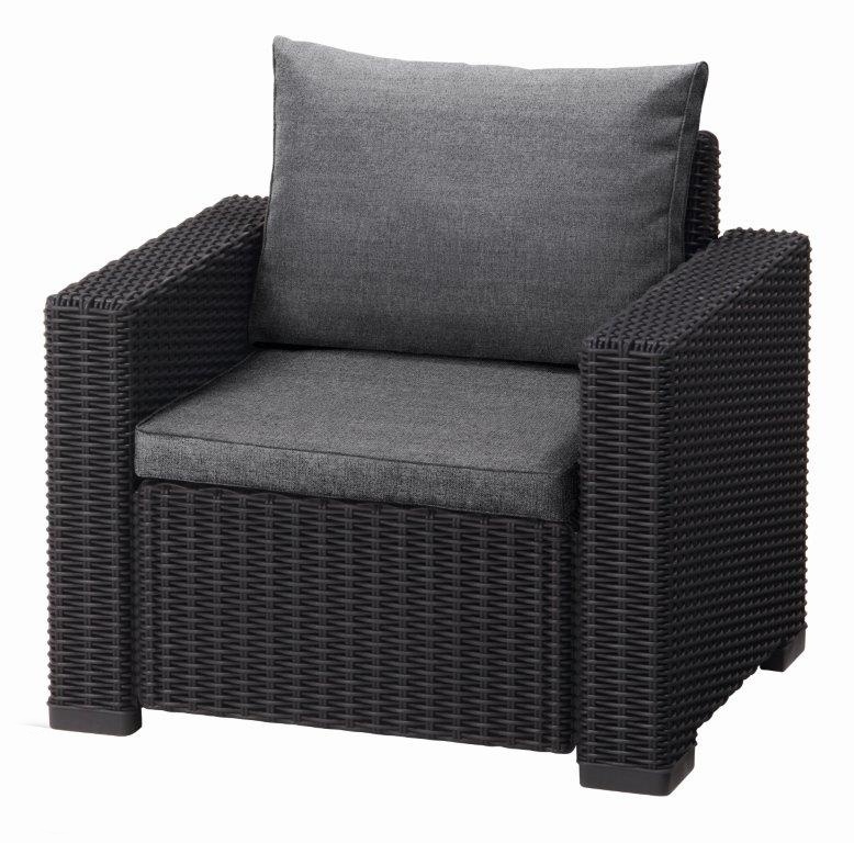 Záhradné kreslo Keter California grafitové 2ks 231561