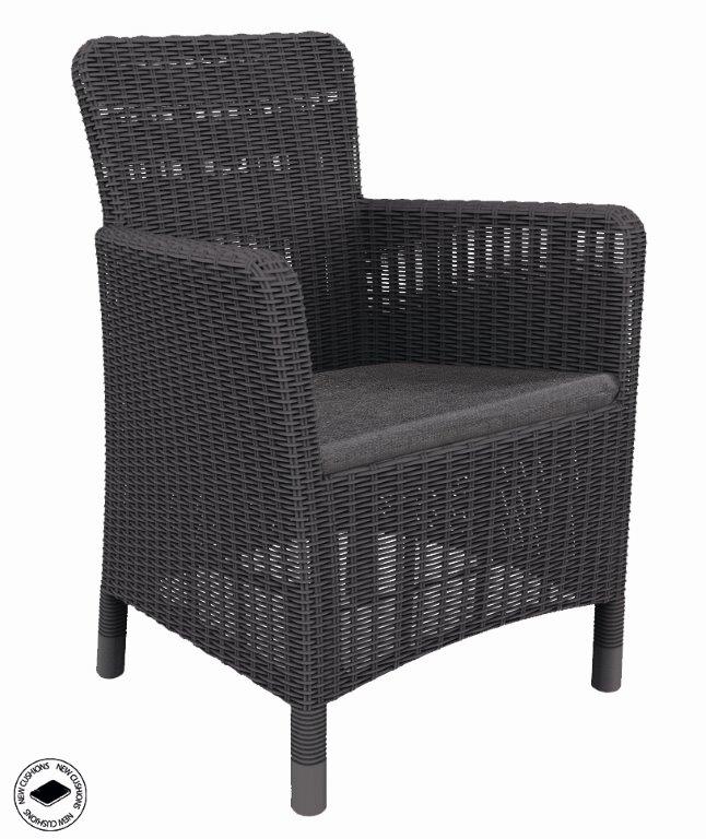 Záhradné kreslo Keter Trenton grafitové 226453