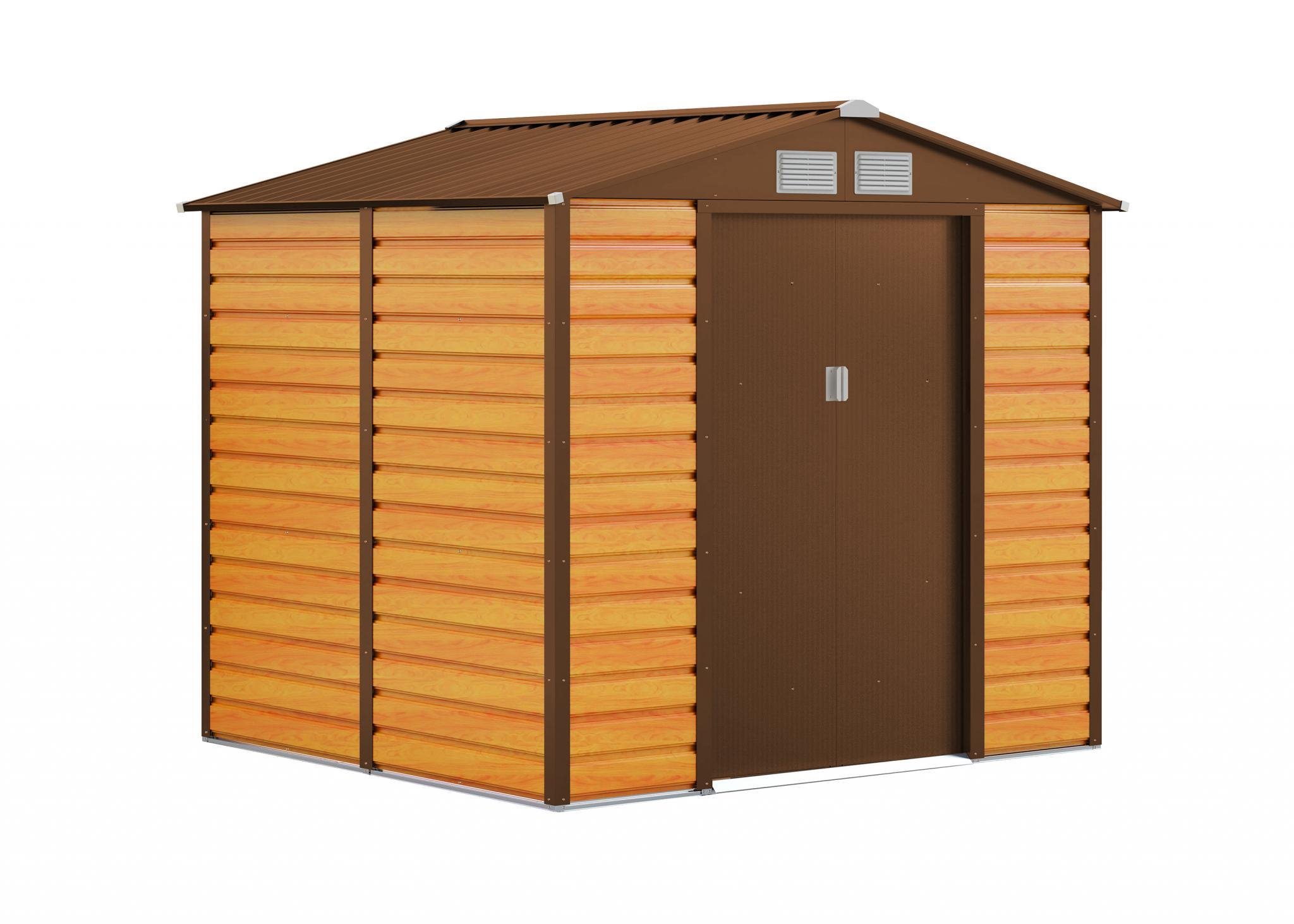 Záhradný domček G21 GAH 407 - 213 x 191 cm, hnedý GAH-407-ZNWW-2S0