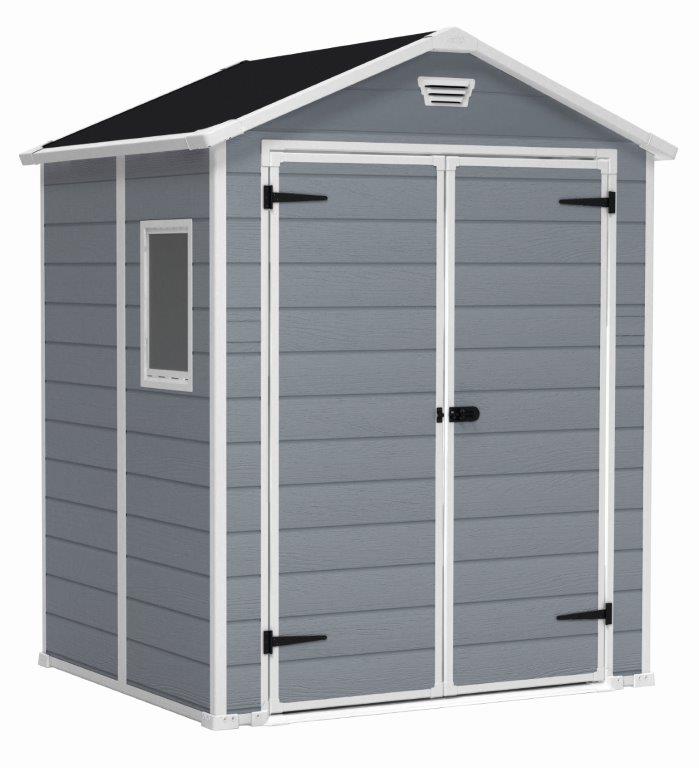 Záhradný domček Keter MANOR 6 x 5 DD šedý / biely 228615