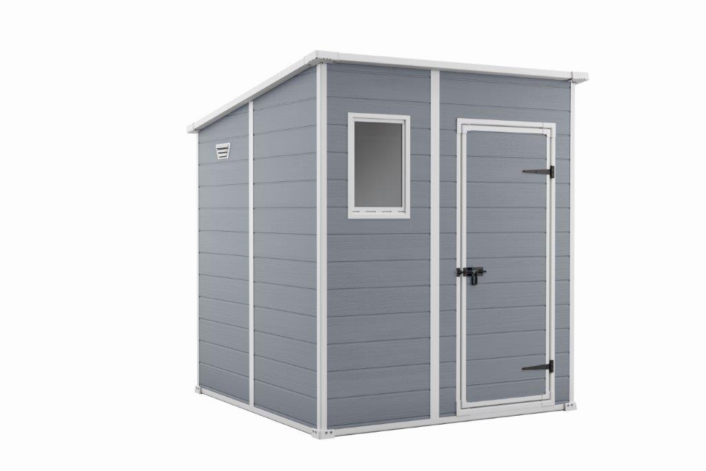 Záhradný domček Keter MANOR 6 x 6 Penthouse šedý / biely 249348