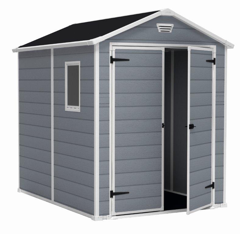 Záhradný domček Keter MANOR 6 x 8 DD šedý / biely 230448