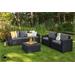 Záhradný nábytok Keter California třísedadlová pohovka grafitová 252844