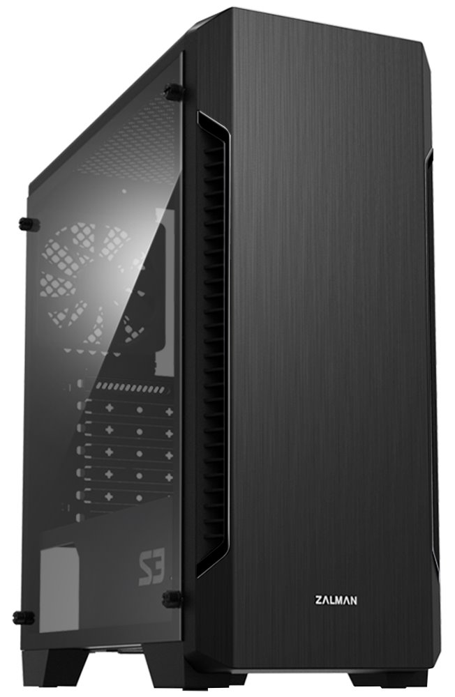 Zalman case miditower S3, ATX/mATX/Mini-ITX, bez zdroje, USB3.0, černá