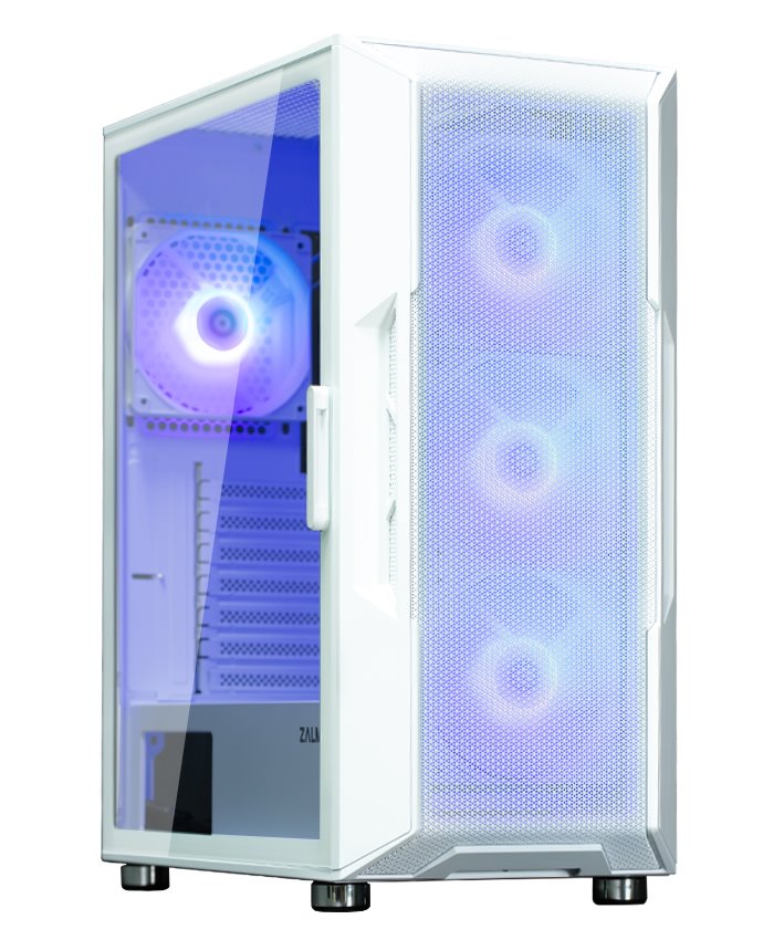 Zalman skříň I3 Neo ARGB white / ATX / 4x120 ARGB fan / 2xUSB 3.0 / 1xUSB 2.0 / prosklená bočnice / mesh panel / bílá