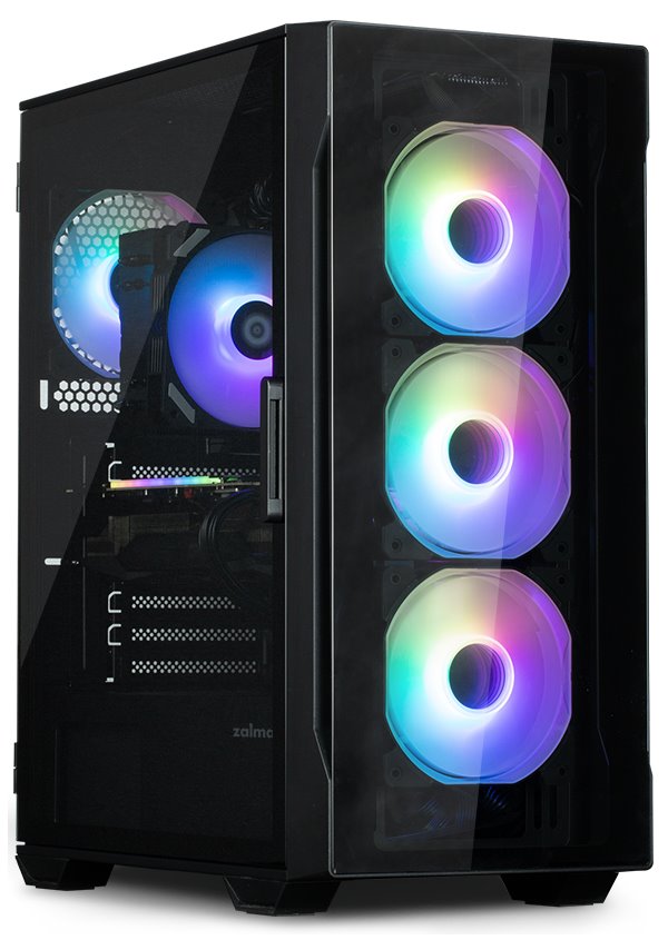 Zalman skříň I3 Neo / middle tower / ATX / 4x120 ARGB fan / 2xUSB 3.0 / 1xUSB 2.0 / skl. přední panel i i3 NEO TG Black