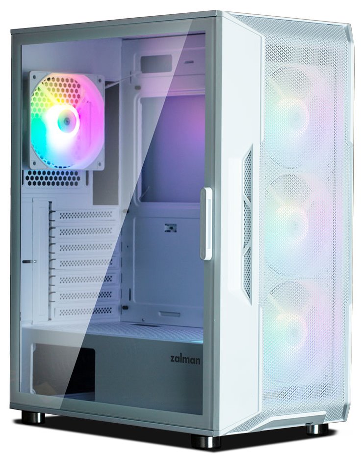 Zalman skříň I3 Neo / middle tower / ATX / 4x120 RGB / 2xUSB 3.0 / 1xUSB 2.0 / prosklená bočnice / bílá i3 Neo White