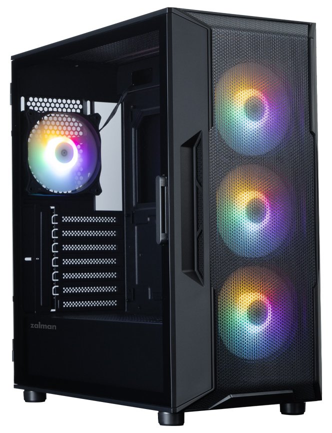 Zalman skříň i3 Neo V2 Black / ATX / 4x 120mm RGB Fan / 2x USB 3.0 / černá