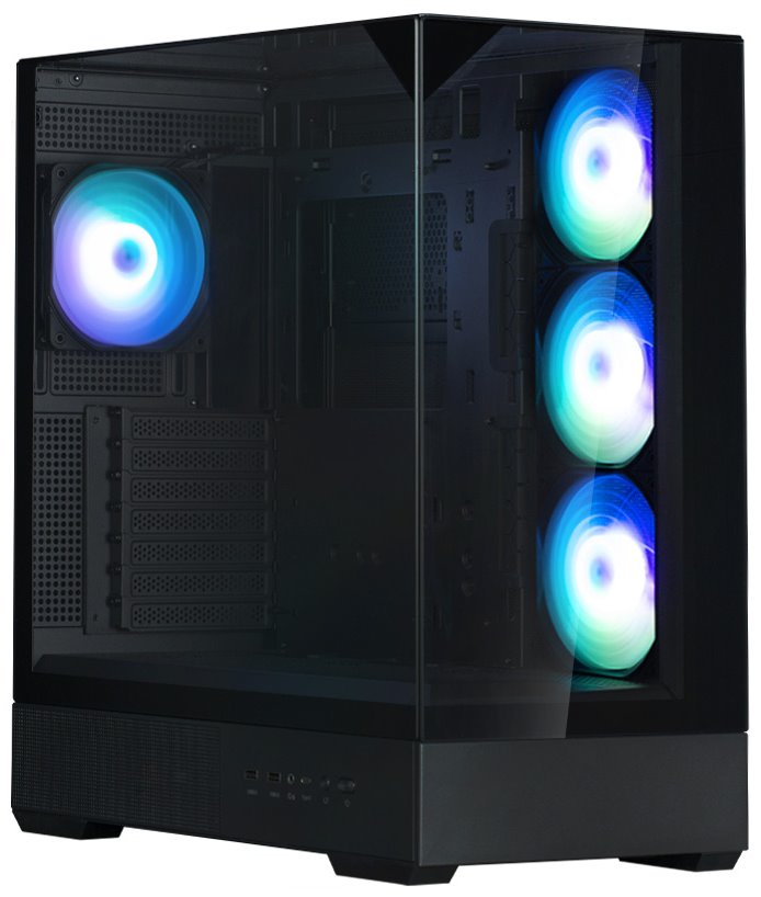 Zalman skříň P40 Prism Plus / midT / 4x120mm ARGB fan / 2xUSB 3.0 / USB-C / panoramatická / černá P40 Prism Plus Black