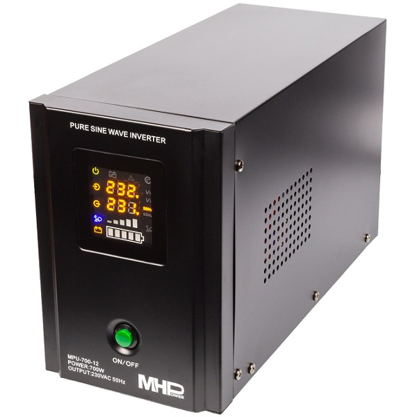 Záložní zdroj MHPower MPU700-12,UPS,700W, čistá sinus MPU-700-12