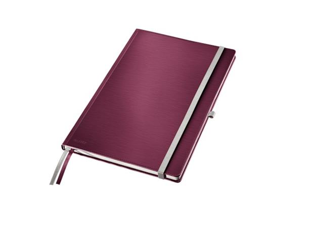 Zápisník Leitz STYLE A4, tvrdé desky, linkovaný, granátově červená 44750028
