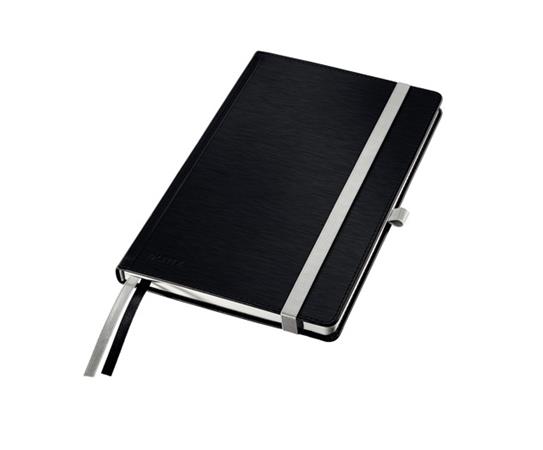 Zápisník Leitz STYLE A5, tvrdé desky, čtverečkovaný, saténově černá 44860094