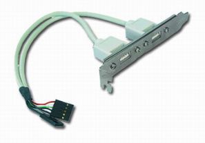 Záslepka s 2x USB 2.0 porty - zadní do case